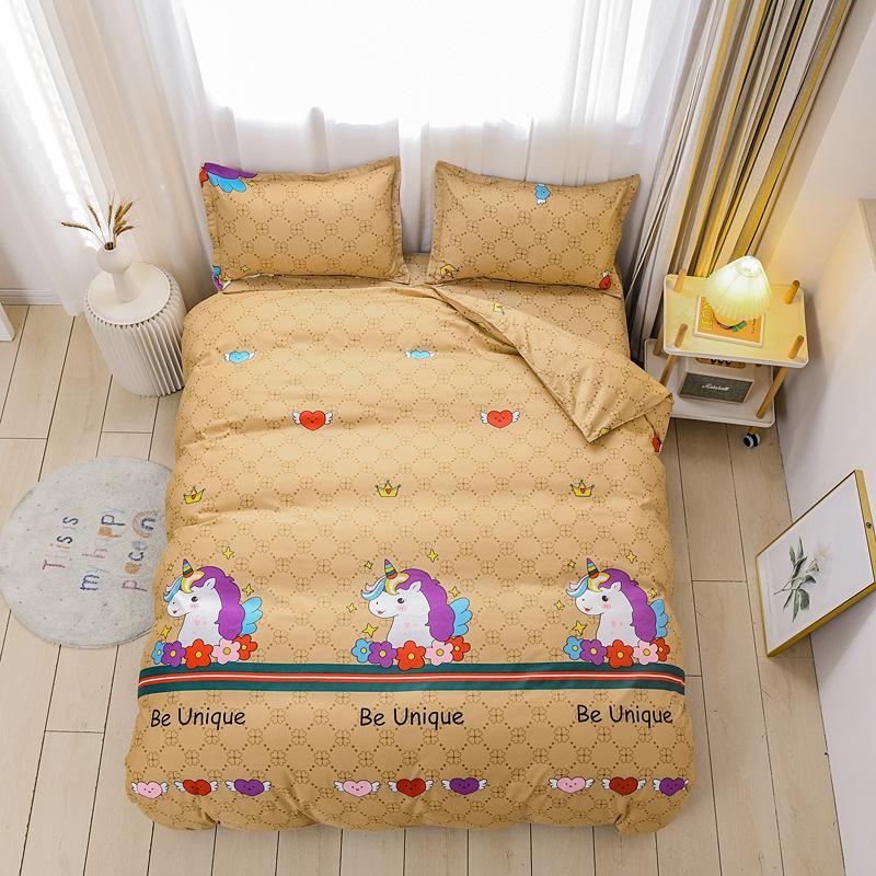 Комплект постельного белья из хлопка, 4 шт. С крышкой, наволочка для простыни, Детский комплект постельного белья с пасторальными цветами, King Queen, полный размер Twin