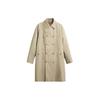 Solid Color Double Breasted Mid Length Coat Men Coats Beige 5854330 710