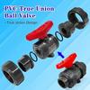 50mm Double Way Ball Valve Irrigation Water Pipe Fittings T-type PE Pipe Faucet Diverter  Lawn