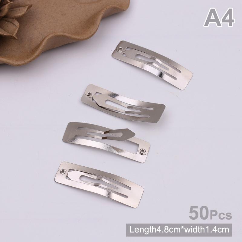 50 шт. простые металлические заколки для волос, серебро, золото, черный зажим Bb, сделай сам, ручная работа, головные уборы для девочек