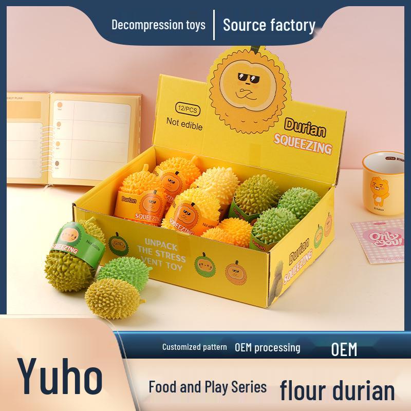 Антистрессовый мячик в виде дуриана в стиле TikTok: Небьющаяся мягкая игрушка для снятия напряжения у детей.