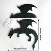 Black Dragon Door Topper Decor, Gothic Wall Art Ornament, Wooden Fantasy Home Hanging Decoration for Bedroom & Living Room Gift