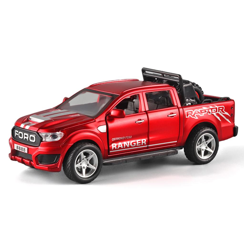 1/32 Ford Raptor F350 Внедорожный пикап Сплав Литая модель автомобиля Звук и свет Инерционный Детская игрушечная машинка Подарки на день рождения