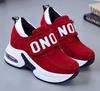 Модные кроссовки на платформе-клине Женская обувь Кроссовки Повседневная обувь Тренировочная обувь Женская обувь Черные Красные кроссовки Женские Tenis Feminino