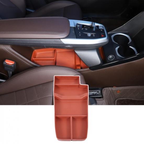 Red Center Console Lower Storage Box Organizer Tray For For BMW X1 U11 -2024