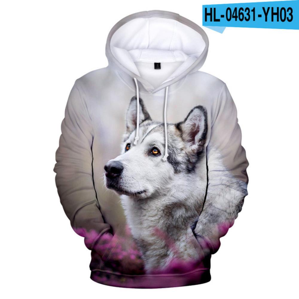 Толстовка с капюшоном для женщин и мужчин с 3D принтом собаки и хаски, уличная одежда, пуловер в стиле хип-хоп, куртка с капюшоном, мужская повседневная спортивная одежда