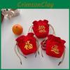 Cute Embroidered Fortune Character Children's Crossbody Bag For New Year Celebrations