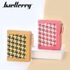 Baellerry Women Fashion Short Wallets Classic Design Bifold Wallet Zipper Hasp Card Holder Coin Purse
