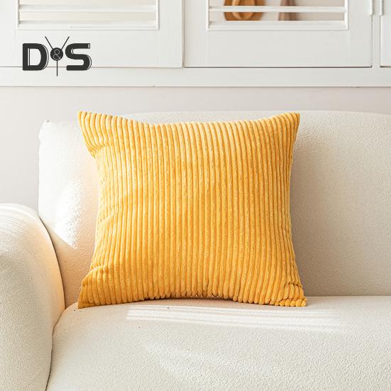 Плюшевая наволочка с полосатой текстурой, однотонная наволочка для украшения дивана, наволочка для подушки для гостиной, спальни, наволочка для подушки на сиденье автомобиля