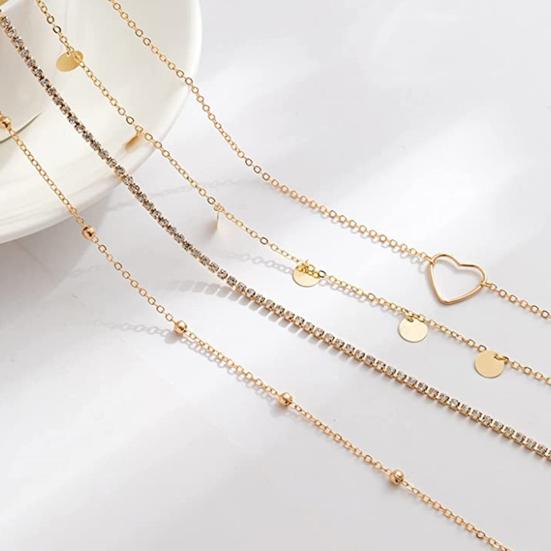 4 шт. цепочки на талию, четыре слоя, круглый кулон, ювелирные изделия, сексуальная тонкая цепочка, цепочка на живот для