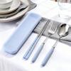 Набор посуды Портативный набор столовых приборов Набор столовой посуды 3 шт. Нож из нержавеющей стали Вилка Ложка Дорожные наборы столовых приборов С коробкой