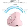 Cute 2.4GHz Wireless Vertical Mouse for Right-Handed Users, Medium Size, 80012001600 DPI, 6 Buttons, Optical Type-C Rechargeable, 400mAh Built-in