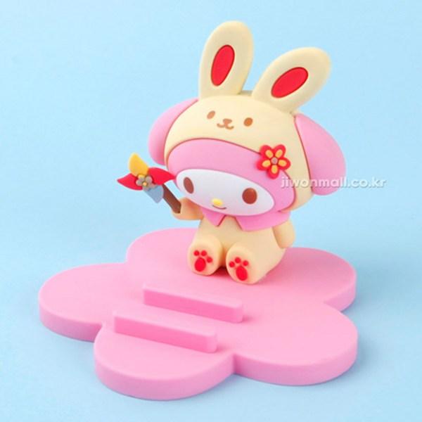 Держатель для фигурки кролика Sanrio, персонаж сотового телефона, My Melody, 1 популярная корейская игрушка