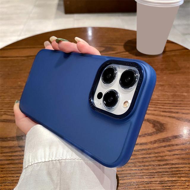 Матовый противоударный чехол-бампер для телефона Iphone 14pro Max 13 12 11 Pro Max 14 Plus, защита объектива камеры, прозрачная задняя крышка