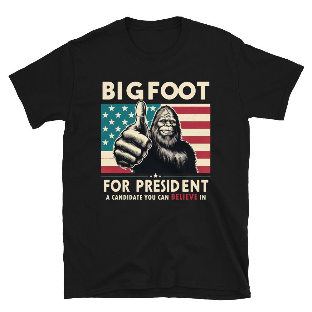 Vote Bigfoot for President 2024 Election T-Shirt Unisex T-Shirt