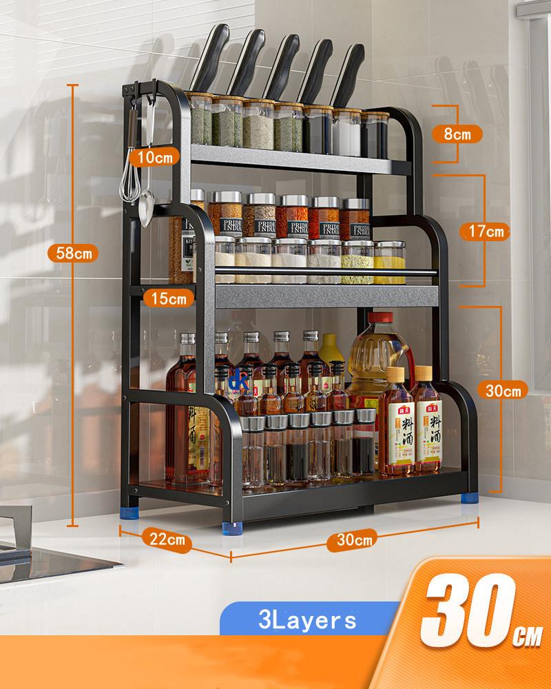2 слоя 3 слоя Нержавеющая сталь кухонная стойка для хранения палочек для еды приправы полка органайзер нож банка бытовые принадлежности