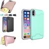 Kickstand Card Pocket Armor Hybrid Cover Case For Iphone X 8 6 6s 7 Iphone8 Plus