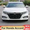 For Honda Accord X 10th 2018    ABS Carbon Fiber Front Fog Light Lamp Cover Trim Bumper Reflector Accessories