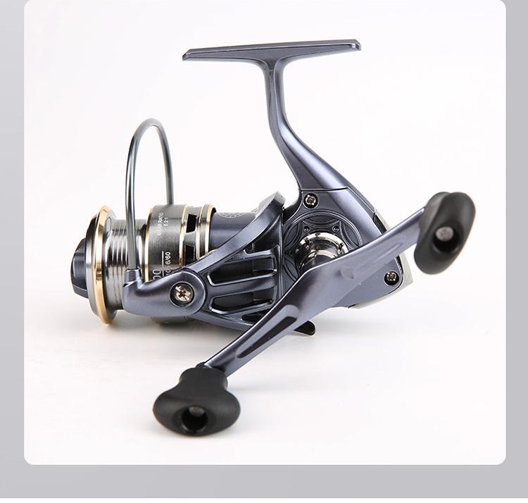 Катушка для спиннинга с металлической головкой и двойным коромыслом для дальних забросов, идеально подходит для морской рыбалки.