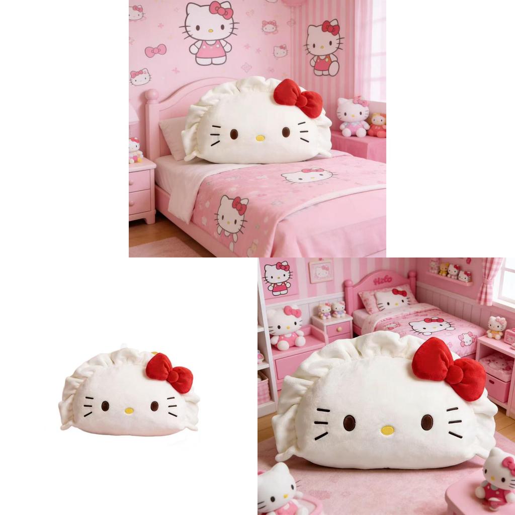 Kt Cat Dumpling Cartoon Plush Pillow For Bed Couch Reading Support
