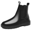 Men's Autumn Chelsea Boots Solid Color Black Retro Motorcycle Ankle Boots for Men Outdoor High Top Casual Shoe Botas Para Hombre