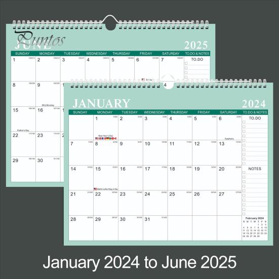 Английский календарь 2024-2025 настенный календарь тайм-менеджмент ежемесячный календарь-планировщик для домашнего офиса и школы
