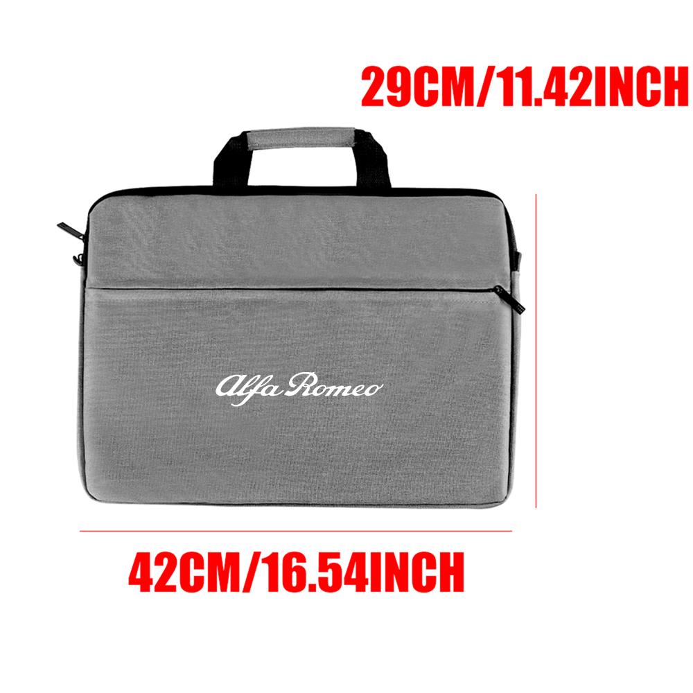 YYCE3 16 Inch Laptop Bag Sleeve Case Shoulder HandBag Notebook Pouch Briefcases For Alfa Romeo Giulia Sportiva MiTo Giulietta 156 159