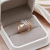 Kinel Rose Gold Rings With Silver Color Flower