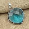 Голубой топаз Gemstone 925 Sterling Silver Handmade Heart Design Ювелирные изделия Изящный кулон