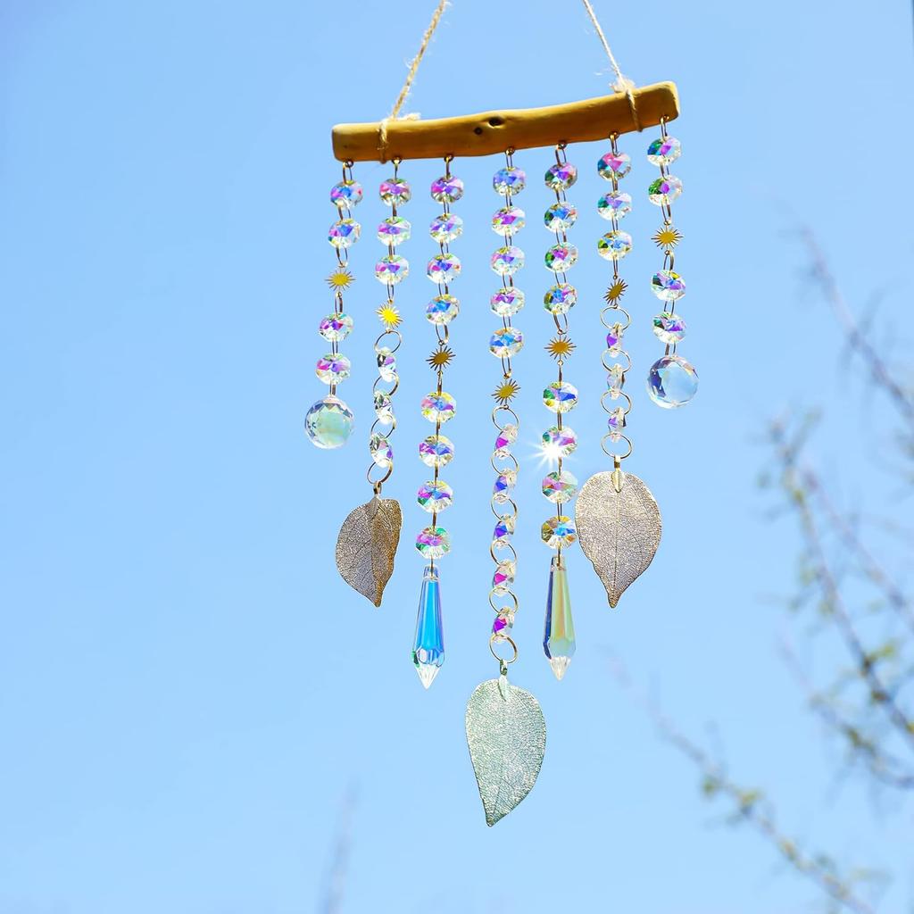 Fantasy Crystal Wind Chime Hanging Window Room Illusion Rainbow Hanging Wall Decoration Suncatcher Gift