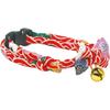 PetSoKoo Bowtie Cat Collar with Bell Breakaway, Japan Chirimen Fabric Golden Bell
