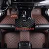 Custom Car Floor Mats for Kia Sorento 5 Seat 2006-2008 Years Artificial Leather Phone Pocket Carpet Interior Car Accessories