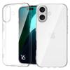 Protective Case for iPhone 16 - BOOLING - Transparent - Silicone - Raised Edge - Anti-slip