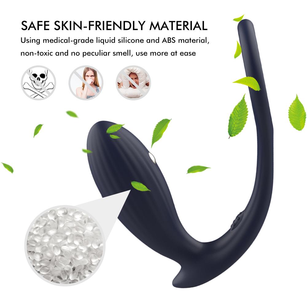 Мужская 7-частотная анальная пробка для точки G и бусины для задней части тела, игрушка-массажер простаты, зарядное вибрационное стопорное кольцо