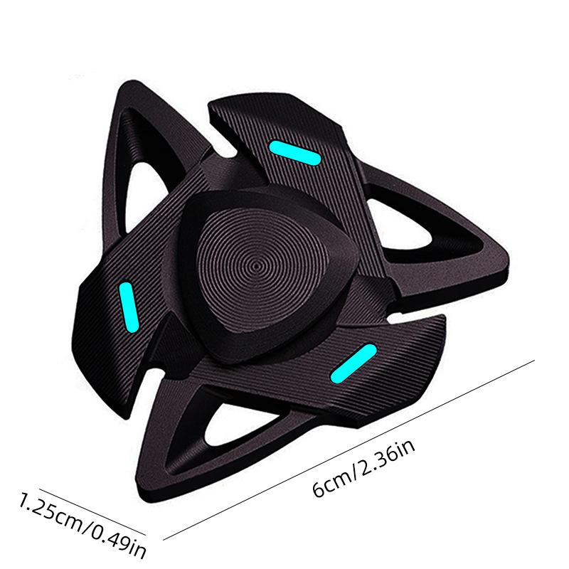 SCIONE Светящийся гироскоп для пальца Алюминиевый гироскоп для пальца Металлический красочный светящийся вращающийся антистресс