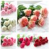 10Pcs Artificial Latex Roses Real Touch Flowers For Wedding Bridal Bouquet Home Decoration