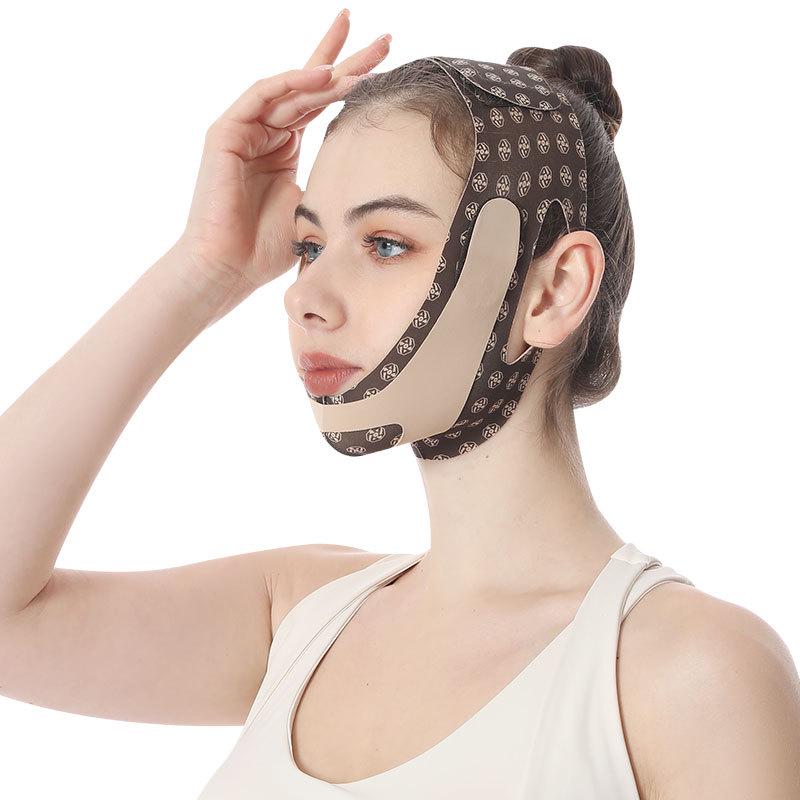 Бандаж для подтяжки лица V-Face: Массажер для лица и подтягивающая маска для похудения и скульптурирования