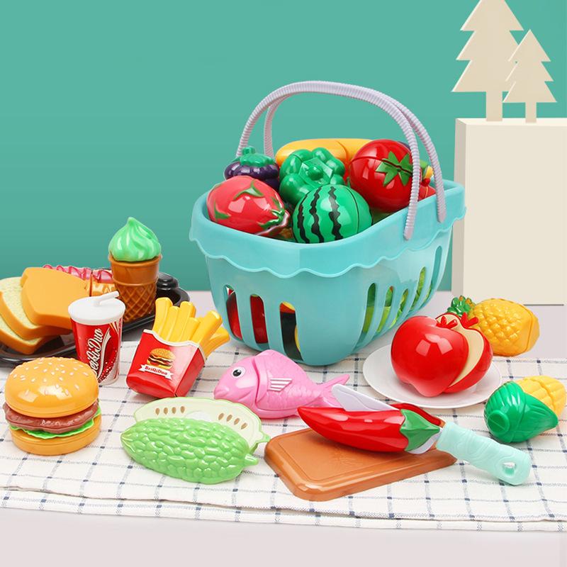 Игровой набор «Кухня» Игрушка Симуляция Пластик Классический Фрукты Овощи Еда Нарезка Игра Образовательная Детская Монтессори Обучающая Игрушка