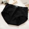 Sweet Women's Underwear Pure Cotton Simple Breathable Mid Waist Breathable Lace Edge Sexy Girl Briefs