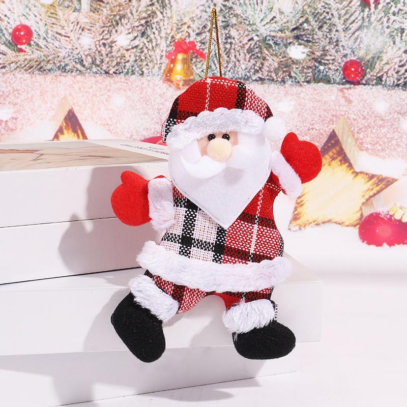 1PC Fabric Ornaments Reindeer Decorations Cloth Pendant Snowman Christmas Tree Elk Christmas Santa Claus Figurines