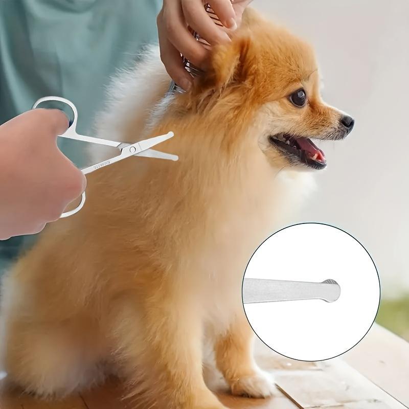Профессиональный набор ножниц для груминга домашних животных - изготовлен из нержавеющей стали, оснащен безопасной круглой головкой, подходит для собак и кошек