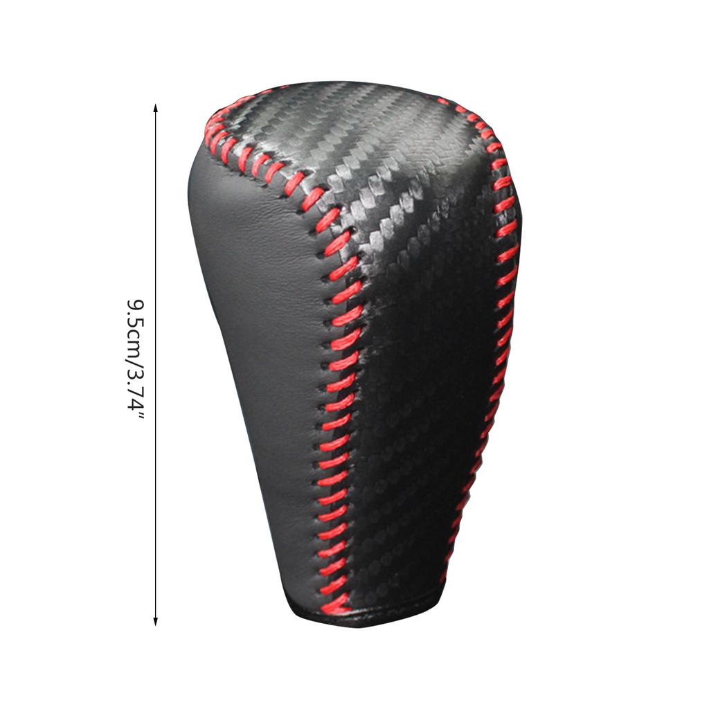 Car Gear Collars AT Leather Interior Gear Shift Knob Head Cover Wear-resistant Accessories Compatible for RAV4 2014-2019