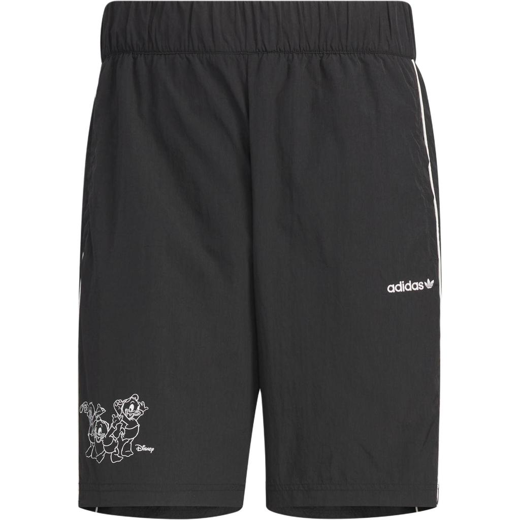 Adidas Disney Graphic Print Mid-Rise Athletic Shorts Men Bottoms Black JP1415