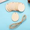 Household Hanging Ornaments Wooden Graffiti Wood Slice Wood Chips Easter Decorations Easter Eggs