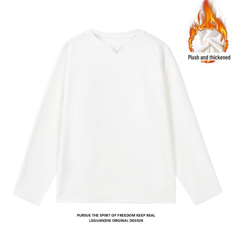 Зимняя футболка 2024 HT24038 Plus Velvet с V-образным вырезом и длинными рукавами, размеры M-5X, HT24871-Special P30