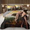 Elephant Bedspread Twin Queen King Size African Safari Animal Theme Quilt Set Jungle Wildlife Coverlet Set with 1/2 Pillowcase
