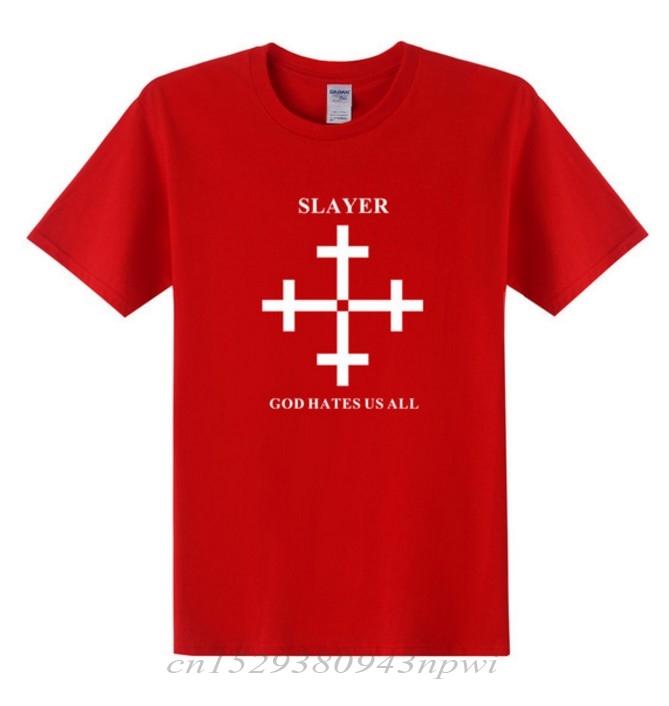 2020 Summer Fashion Slayer T Shirt Unisex God Hates Us All Unisex T Shirt Metal Rock Band Short Sleeve Cotton Tshirt Unisex Tops