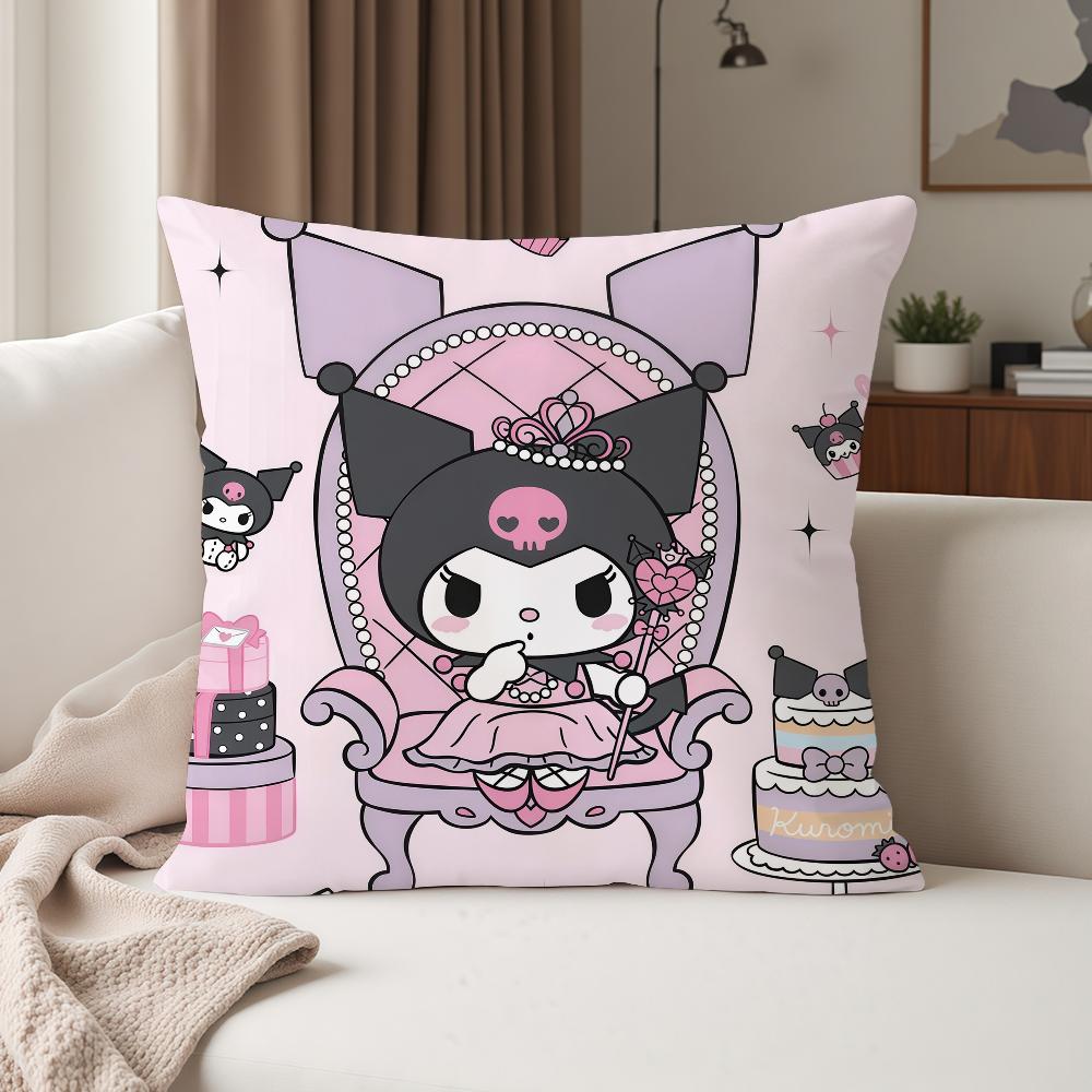 Cartoon Cute KKuromi Pillow Case Suitable For Bedrooms Living Rooms Cars Home Decoration