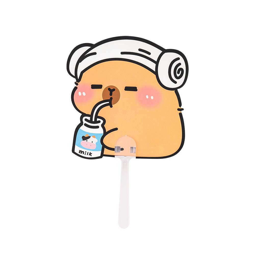 Очаровательный Капибара Инопланетянин Летний Мультяшный Ручной Веер – Высококачественный Пластик