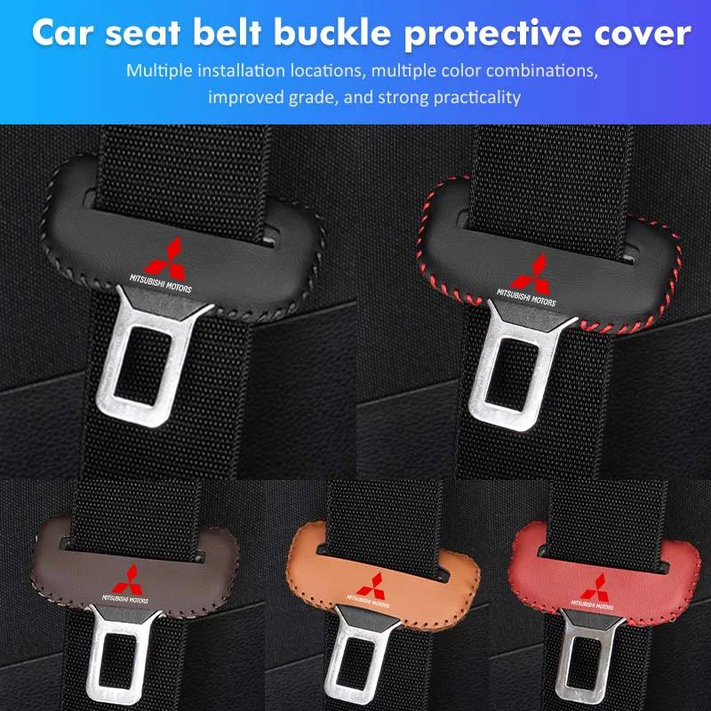 wszm6 Anti-noise Seatbelt Buckle Protection Sleeve Car Accessories for Mitsubishi ASX Triton Outlander Sport Pajero Montero Lancer 10